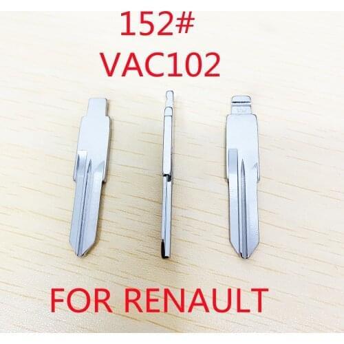 10PCS/LOT Remote Key Blade LISHI VAC102 #152 HU136 153# Blade For KD VVDI Uncut Flip RemoteFor Renault Megan Dacia Clio Duster