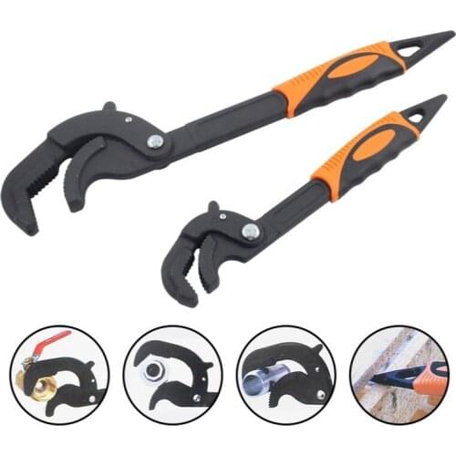2Pcs/set Universal Key Pipe Adjustable Wrench Set Open End 14-30MM/30-60MM Spanner CR-V Steel Snap Tool Plumber Multi Hand Tool