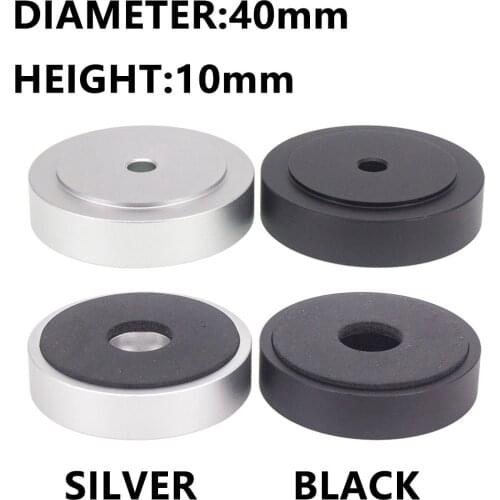 Rubber Ring Shock Absorber Top Aluminum Machine Foot Amplifier Feet Speaker Turntable Feet 40*10MM 2Pieces Free Shipping