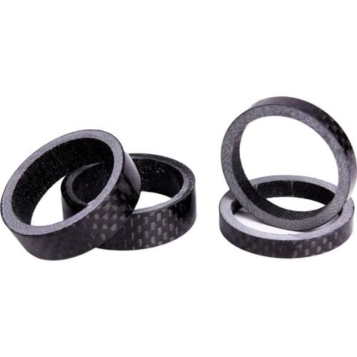 5mm 10mm Carbon fiber Bicycle Washer 5pcs Mountain Road Bike Ultra-Light Washers Spacer Gasket Fork Headset Parts