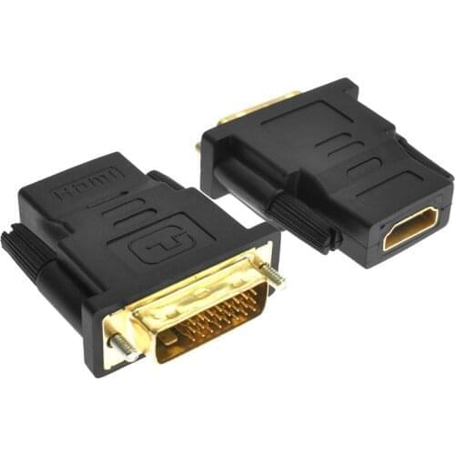 5pcs DVI to HDMI Adapter Converter DVI 24+1 Male to HDMI Female Converter for HDTV LCD PC Computer DVD Projector PS3 PS4 TV BOX
