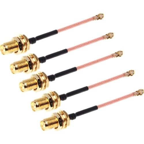 5cm RG178 Extension Cable Gold Plated RF Straight SMA Female Jack to IPEX Connector Pigtail Cord 5PCS/SET 19QB