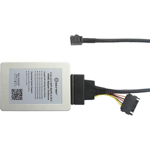 M.2 NVMe SSD M.2 Adapter to PCI-e U.2 SFF-8639 Adapter PCIe M2 Converter with Enclosure Cable for Desktop Computer Component NEW