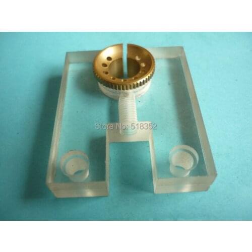 47 x55 x12mm Acrylic Water Jet Panel/ Water Spray Cooling Plate with Brass Nozzle OD20 x ID12mm, EDM Wire Cut High Speed Machine