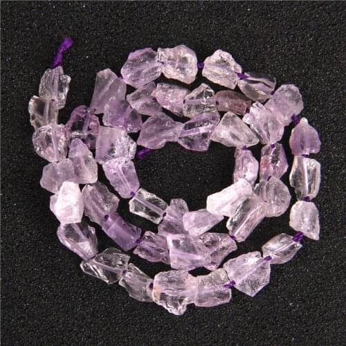 7-11MM Raw Natural Stone Beads Rough Irregular Amethysts Quartz Crystal Beads Loose Gravel Beads for Jewelry Making DIY Bracelet