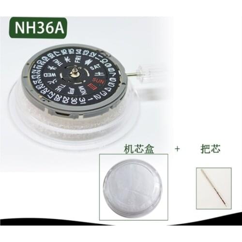 NH36 Watch Movement Crown at 3 with Black or White Disc