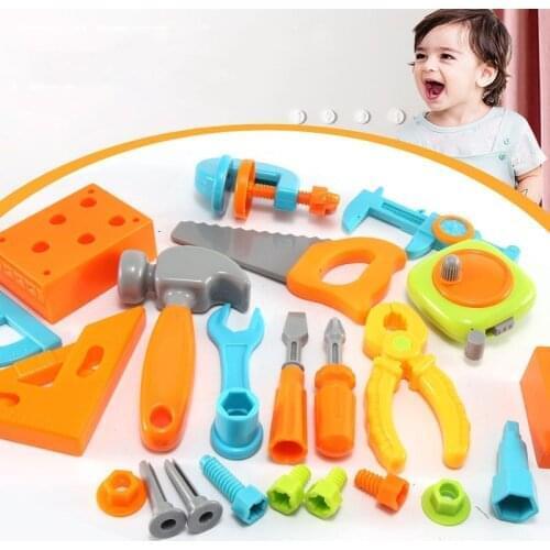 Kids Toolbox Kit Educational Toys Simulation Repair Tools Toys Drill Plastic Game Learning Engineering Toys Gifts For Children