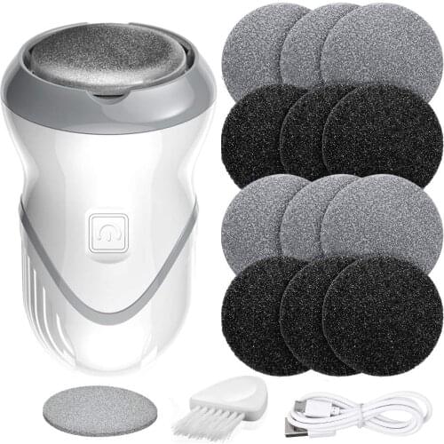 Electric Foot Grinder Portable File For Heels Vacuum Callus Remover Foot Care For Hard Cracked Pedicure For Tools Feet+12PCS