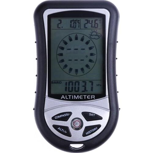 8 in 1 Electronic Handheld Compass Altimeter Barometer Thermometer Weather Forecast Time Calendar For Outdoor Camping tools