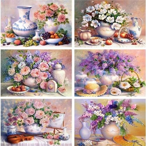 Evershine Diamond Embroidery Flower 5D DIY Diamond Painting Full Square Cross Stitch Kit Picture Of Rhinestones Home Decor