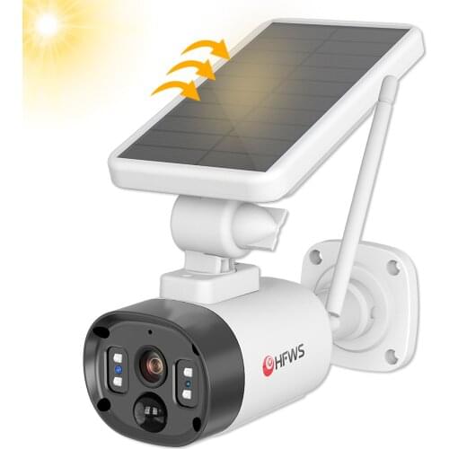 Hfws wifi cameras solar camera wifi cctv camera with solar battery powered Surveillance camera security beveiligings camera
