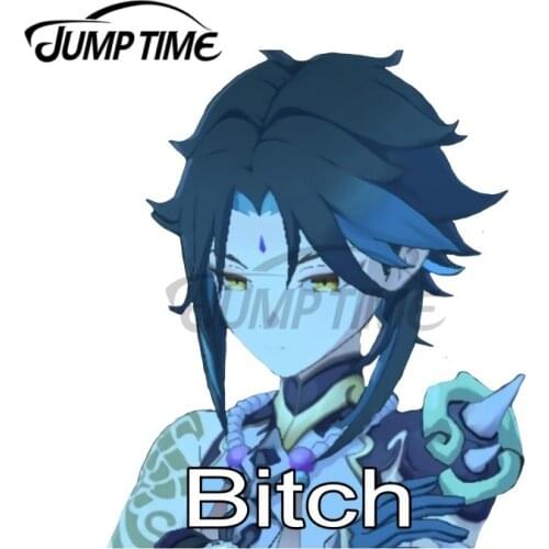 JumpTime 13 x 8.5cm For Xiao Genshin Impact Car Stickers Cartoon Bumper Personality Decal Windshield Graphics Car Assessoires