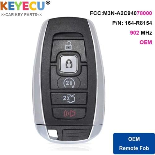 KEYECU OEM for Lincoln Continental MKC MKZ Navigator Nautilus Smart Remote Key Fob M3N-A2C94078000 164-R8154 902MHz