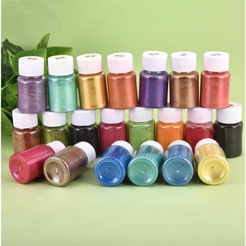 24 Colors/Set Tie Dye Mica Powder Epoxy Resin Dye Pearlescent Powder Glitter Mineral Powder DIY Crafts Making Epoxy Pigment 2020