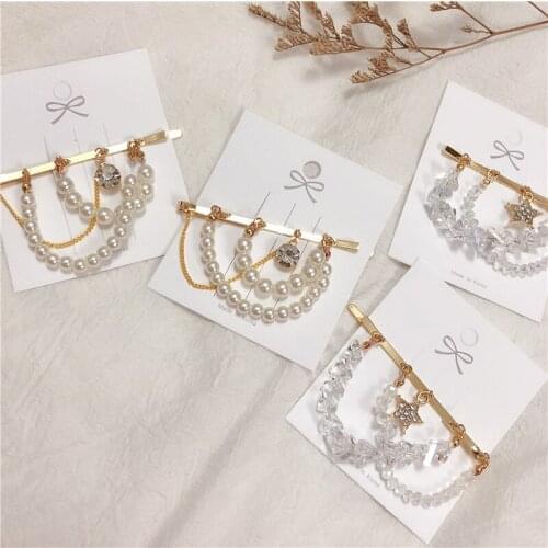 Fashion pearls Hairpins Hair Accessories for Women Girls Spring clips Hair Clips Elegant lady Hair Clips Barrette Headwear