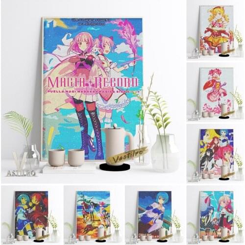 Puella Magi Madoka Magica Japanese Anime Cartoon Poster Otaku Print Wall Picture Bedroom Living Room Home Decor Fans Collection