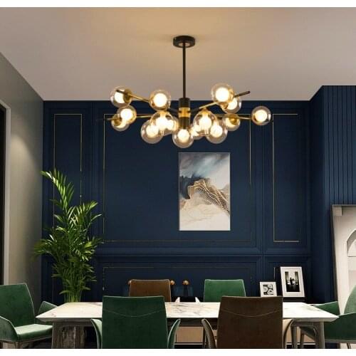 Nordic new living room chandelier modern minimalist bedroom decoration lamps light luxury restaurant LED chandelier lighting
