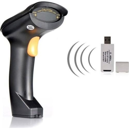 New 2.4G Wireless Receiver USB Barcode Reader Scanner Wirescanner barcode USB/PS2/RS232 Laser Bar Code Scanner/Reader
