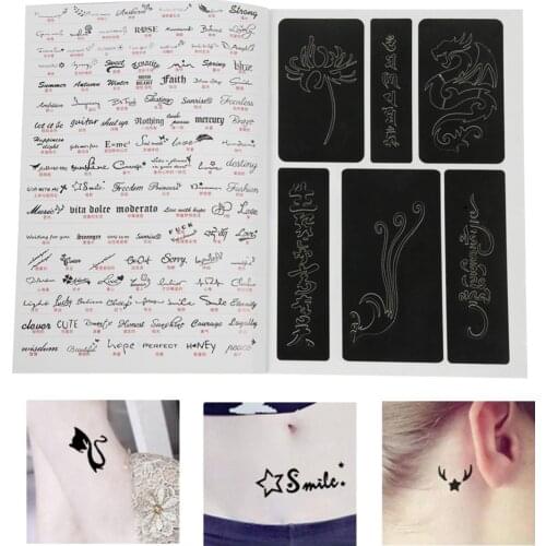 Semi-permanent Large Medium Small Tattoo Templat 358 Pattern Airbrush Temporary Template for Tattooing Temporary Tattoo Supplies