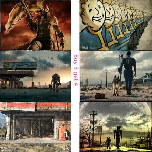 Fallout posters Art paper prints posters high definition good quality no frames waterproof vivid color