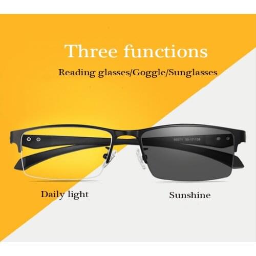 Progressive multifocal Photochromic reading glasses men smart zoom TR90 reading glasses women anti-blue presbyopic glasses