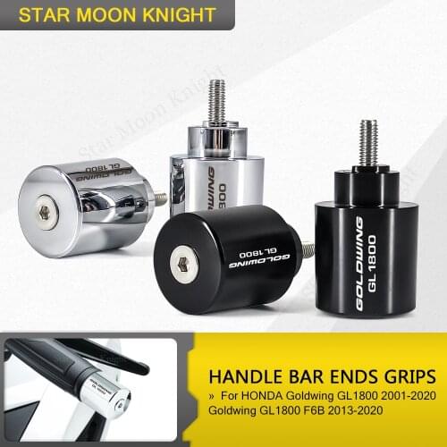 Motorcycle Chromium Handlebar Counterweight Plug Slider Handle Bar Ends Grips For HONDA Gold Wing 1800 GL1800 GL 1800 2001-2020