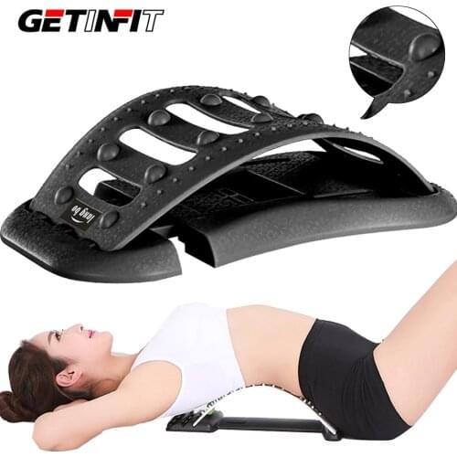 Getinfit Adjustable Back Massager Stretcher Equipment Fitness Lumbar Support Relaxation Spine Pain Relief Corrector