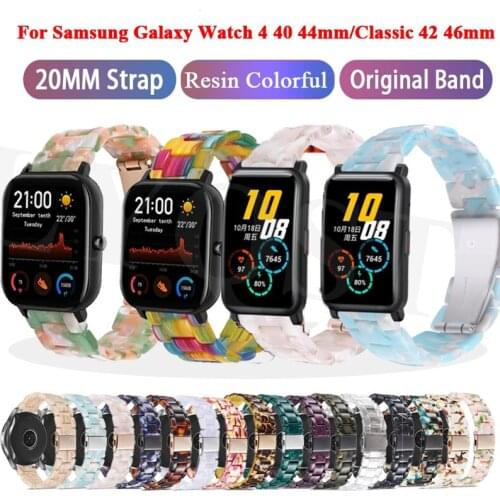 20mm Resin Smart Watch Strap for Xiaomi Huami Amazfit GTS 2/2e/GTS 2 mini/ Bracelet For Amazfit Bip U/U Pro/GTR 42mm Watch Bands