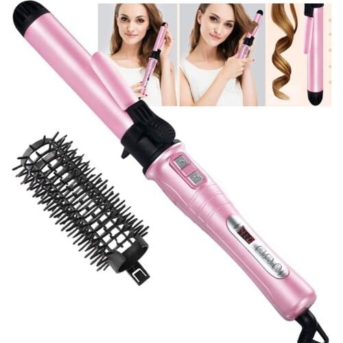 1.25 Inches Auto Curling Iron Professional Tourmaline Ceramic Hair Curler with LCD Digital Display Adjustable Temp Dual Voltage