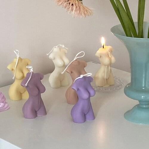 Female Body Silicone Candle Mold DIY Crystal Epoxy Resin Female Design Fragrance Crafts Candle Wax Statue Bulk Art Home Decor