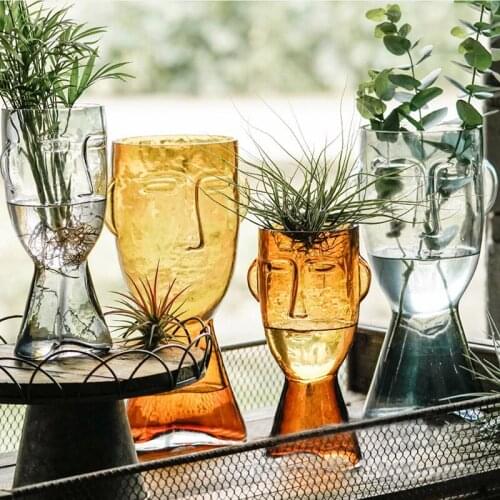 Modern Fashion creative glass vase crafts terrarium glass containers flower vases wedding decoration home decorative