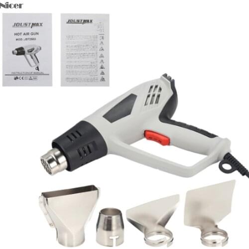 220V Heat Gun 2000W Variable Temperatures Air Volume Industrial Electric Hot Air Gun With Four Nozzle Attachments Power Tools