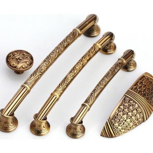 3.78" 5" 6.3" 7.56" Dresser Pull Drawer Pulls Handles Knobs Antique Brass Vintage Kitchen Cabinet Pull Door Handle Solid Decor
