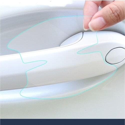 4 Pcs / Set Car Handle Protection Film Car Exterior Transparent Stickers For Ford Focus 2 3 4 MK2 MK3 MK4 kuga Ecosport Fiesta