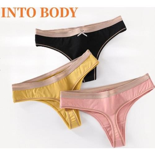 Womens Thong Panties Silk Cotton Panties Comfortable And Breathable Soft Sexy Girls Panties Cotton Panties Seamless Bikini