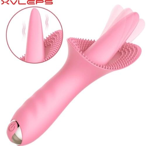 Xvleps Tongue Lick Vibrator for Women G-Spot Vagina Clitoris Stimulator Female Masturbation Toys Adult Pussy Licking Sex Machine