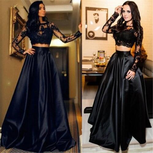 Women Lace Party Ball Prom Gown Formal Cocktail Wedding Long Dress