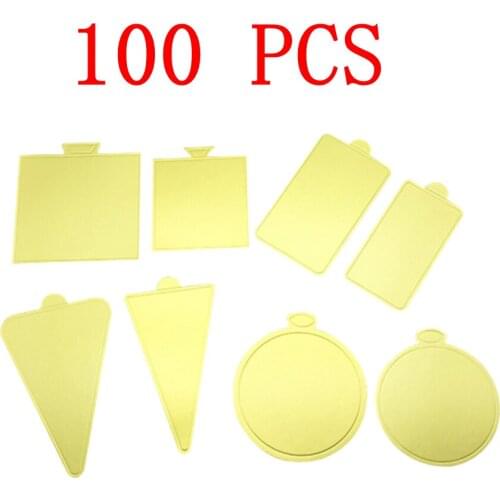 100 Sheets Gold Paper Mousse Cupcakes Stand Paper Cases Liners Melaleuca Cake Pad Christma New Year Decorating Tools