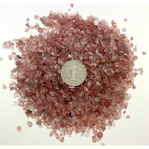 100gNatural Strawberry crystal gravel Stones Crystal Rock Quartz Mineral Specimen Fish Tank Garden Flowerpot home Decoration