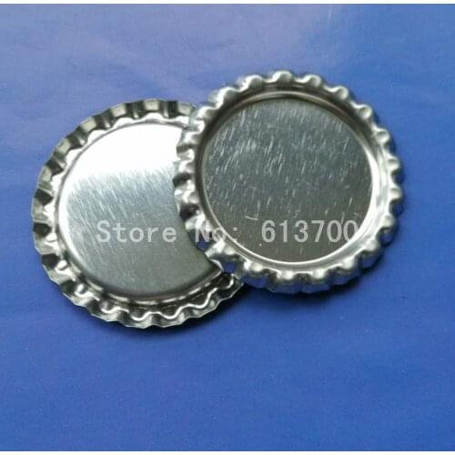 10000 pcs/lot both Side Sliver Colored Flattened Bottle caps Metal Dome Cap Bottlecap For Crafts & Jewelry Without Hole