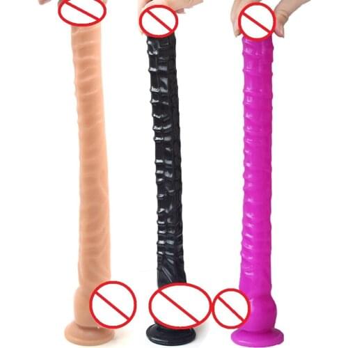 16.5 inch super long simulation Massager TPE Dildo for Lesbian female penis sex product false homosexual toy Sex Tools for Women