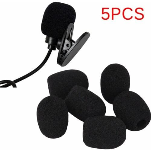 5Pcs 30x20x8 Telephone Headset Mic Cover Microphone Windscreen Windshied Headset Foam Headset Replacement Foam Microphone Cover