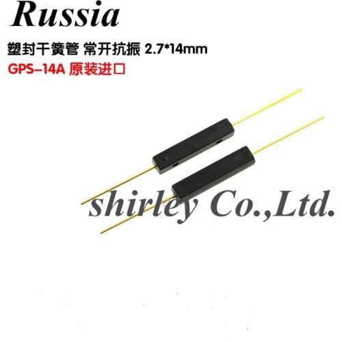 5PCS Plastic Type Reed Switch 2.7*14 Normally Open Magnetic Control Switch GPS-14A Anti-Vibration/Damage Contact For Sensors