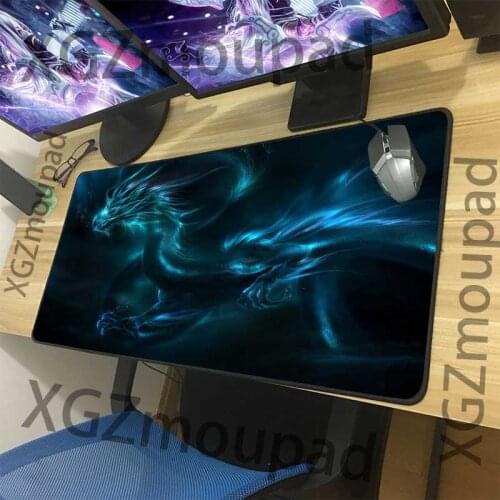 XGZ Animal Anime Dragon Custom Large Gaming Mouse Pad Black Lock Edge Home Computer Table Mat Rubber Non-slip 900x400/900x300