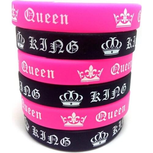 30PCS/LOT 2017 Romantic Charm Unique Gift King Queen Couple Bracelet Wristband Bangle Couples Anniversary Valentines Jewelry