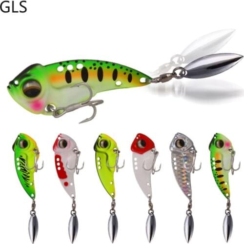 GLS Brand 8.5G/12.5G/17G Sequin VIB Fishing Lure 3D Eye Metal Sinking Artificial Wobbler Fishing Accessories 1pcs