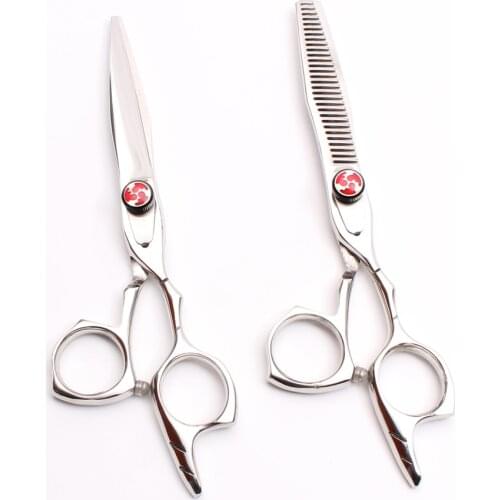 C9017 6'' 17.5cm Japan 440C Silver Professional Scissors for Hairdressers Cutting Shears Thinning Scissors Salon Style Tool DIY