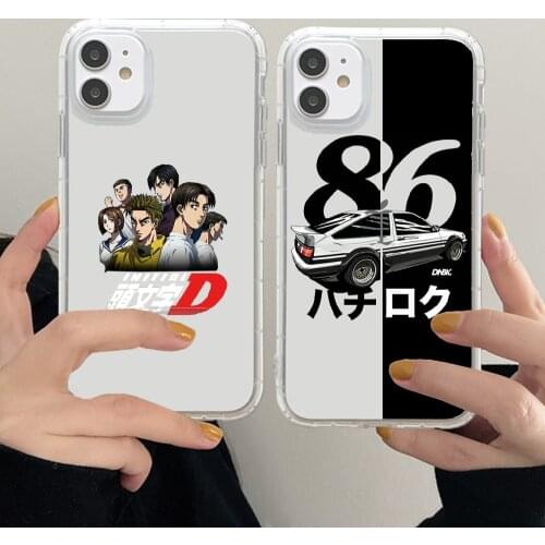 Initial D AE86 Phone Case For iphone 5 5s se 2 6 6s 7 8 12 mini plus X XS XR 11 PRO MAX transparent art prime soft cover pretty