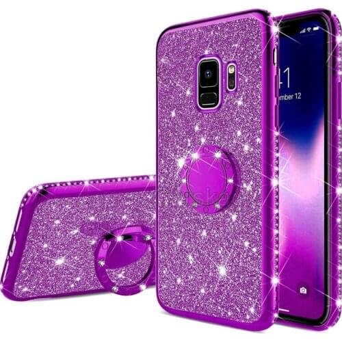 Diamond Glitter Star Case + Finger Ring For OPPO A31 A52 A92 2020 A11 A11X Realme 5 5i 5s 6 6i 7 Pro C11 C15 XT X50