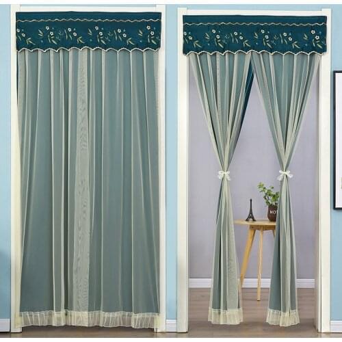 Double curtain embroidered embroidery yarn curtain fabric shading curtain mosquito curtain curtain door curtain